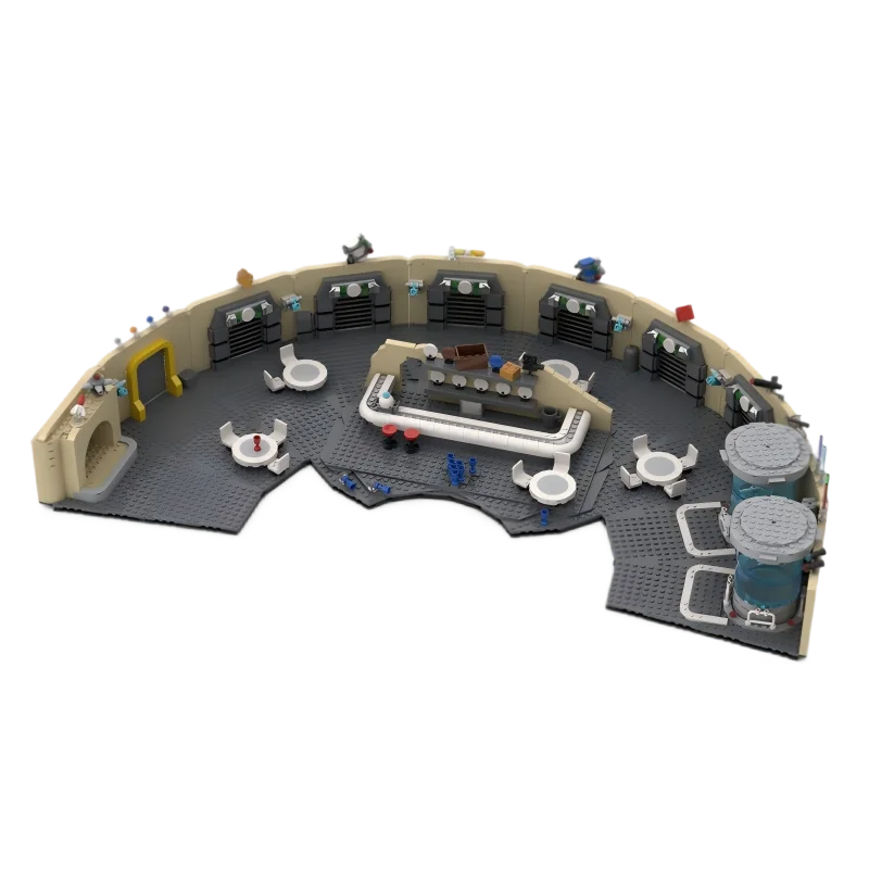 سلسلة العمارة لمشهد الفيلم الشهير ساغا كانتيناس MOC بنة وحدات تكنولوجيا الهندسة المعمارية الطوب نموذج اللعب عيد الميلاد Gi #3
