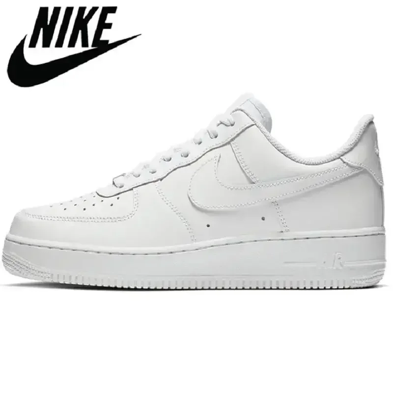 Nike White Air Force 1 Casual Leather Men Sneakers Shoes Comfortable Trend Board Shoes for Men Breathable Sneakers Sports Shoes