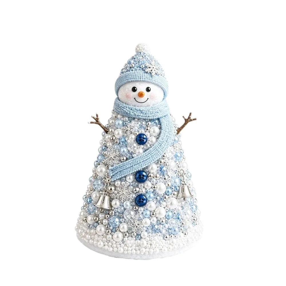 Multicolor Beaded Christmas Tree Kit Home Tabletop Size Crystal Beads Holiday Bead Craft Kits Creative Craft Design Dreamy Style