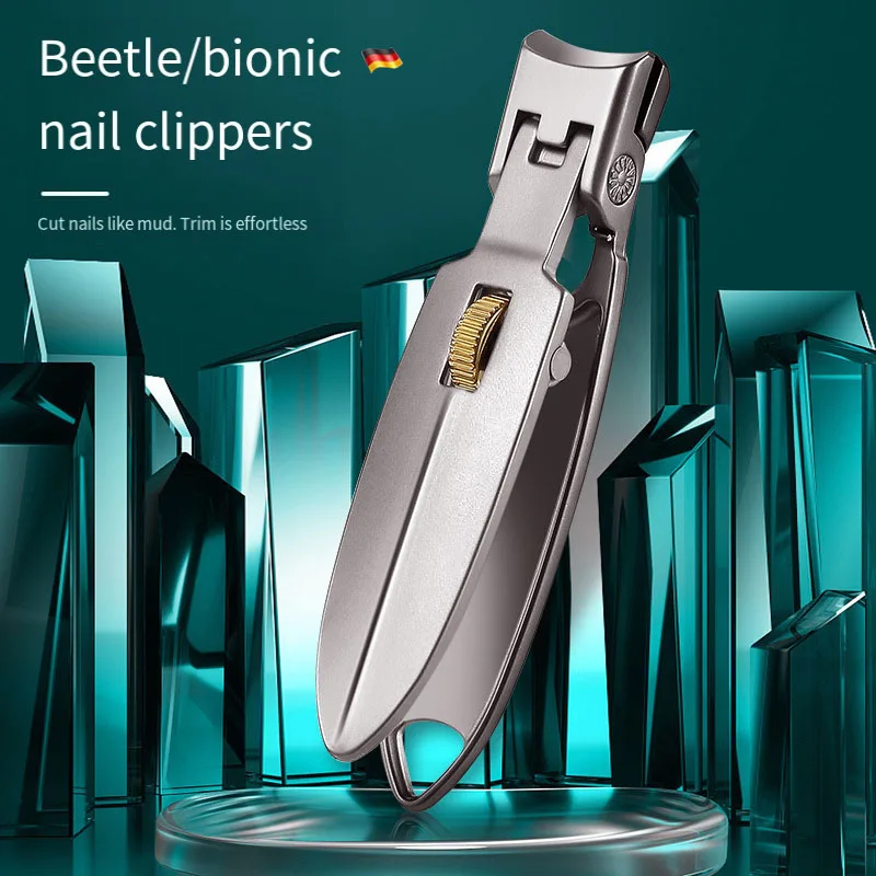 Pro-Grade Wide Jaw Stainless Steel Nail Clippers - Heavy Duty Precision Cutter for Thick Nails, Manicure & Pedicure Tool