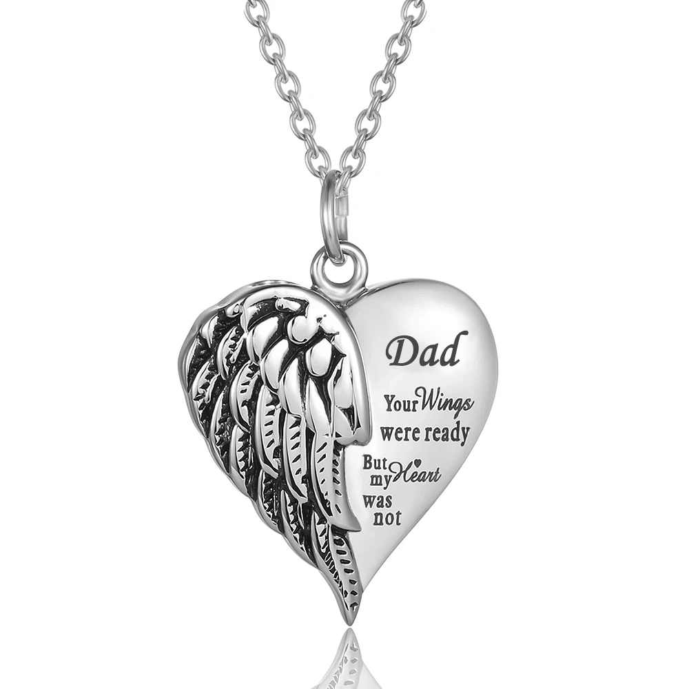 Cremation Jewelry for Ashes for Human Keepsake Stainless Steel Memorial Pendant Cremation Urn Necklace for Human Ashes