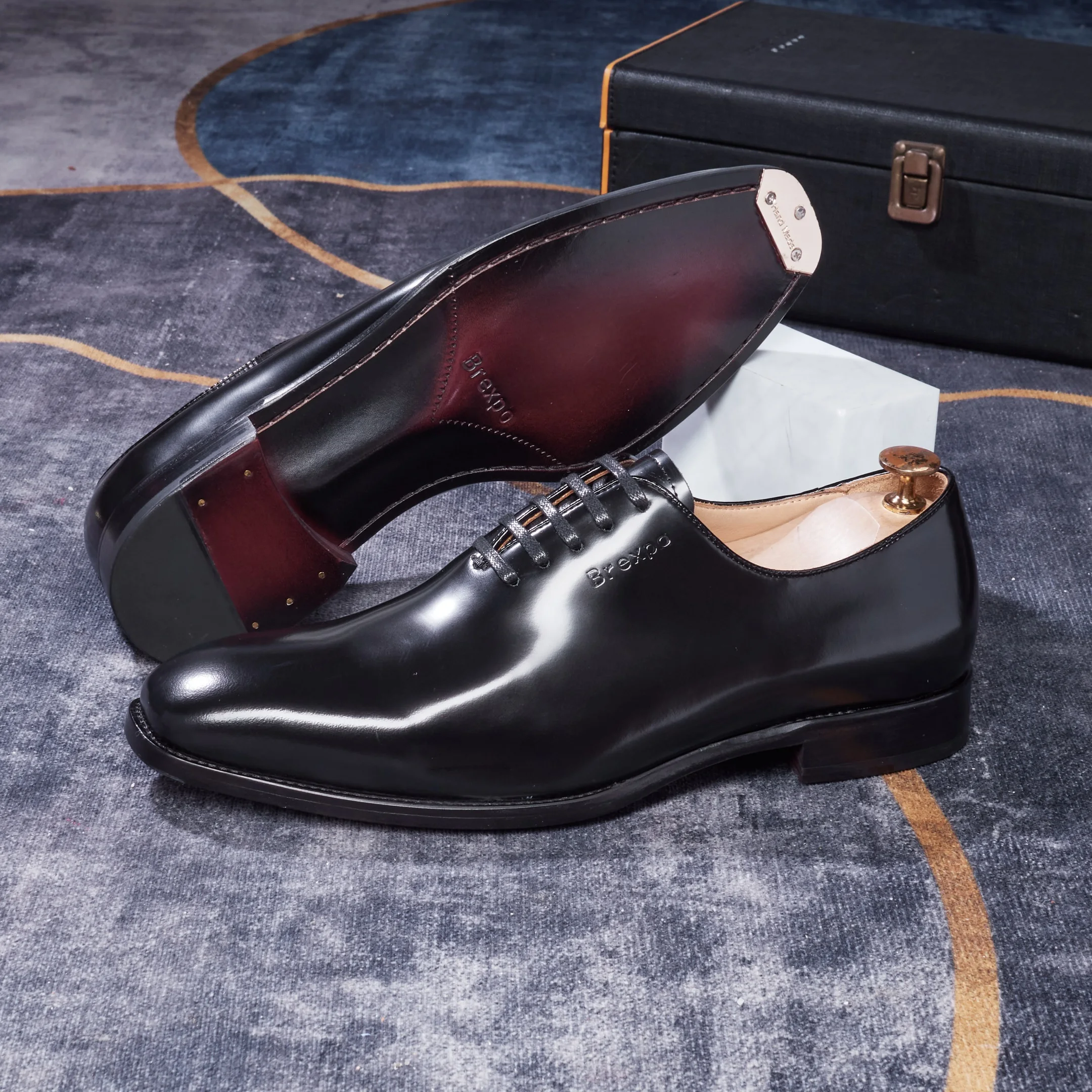 New Men's Leather Shoes Handmade High Quality Casual Oxford Business Work Shoes Black Lace-up Comfortable Man Shoe