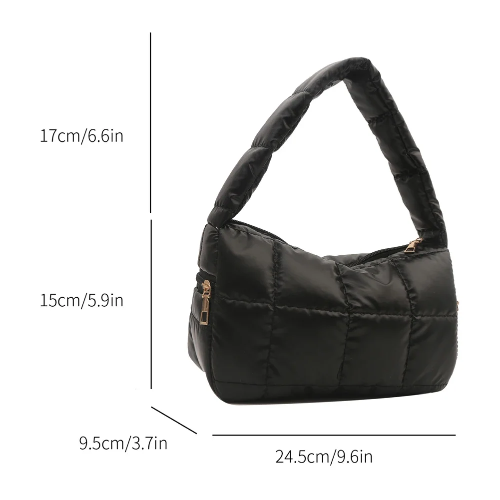 Winter Puffer Top Handle Bag PU Quilted Women Bag High Quality Down Small Handbags Cotton Padded Soft Shoulder Bags Designer Bag