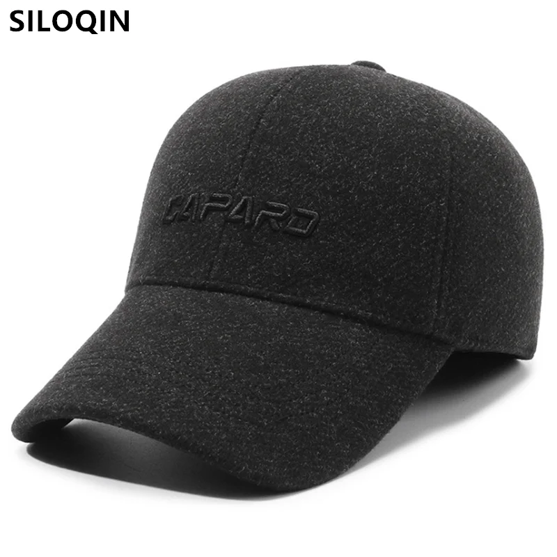 

New Winter Warm Baseball Caps For Men Plush Thickened Coldproof Earmuffs Hats Golf Cap Snapback Cap Bone Dad's Cotton Hat шапка