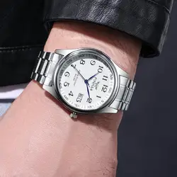 Luxury Designer Full Stainless Steel Men Quartz Watches Calendar Sport Wrist Watch Relogio Masculino montre luxe שעון
