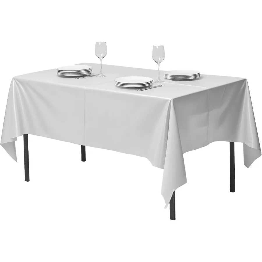 

Компостируемые скатерти для прямоугольных столов, 54 x 108 дюймов, 10 шт., одноразовая прямоугольная скатерть, антипластиковая крышка для стола