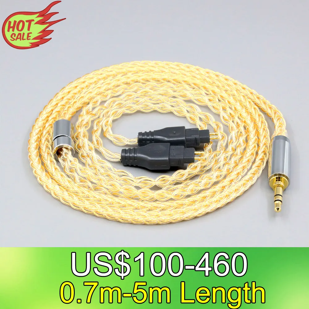 

LN008411 8 Core 99% 7n Pure Silver 24k Gold Plated Earphone Cable For Sennheiser HD580 HD600 HD650 HDxxx HD660S HD58x HD6xx