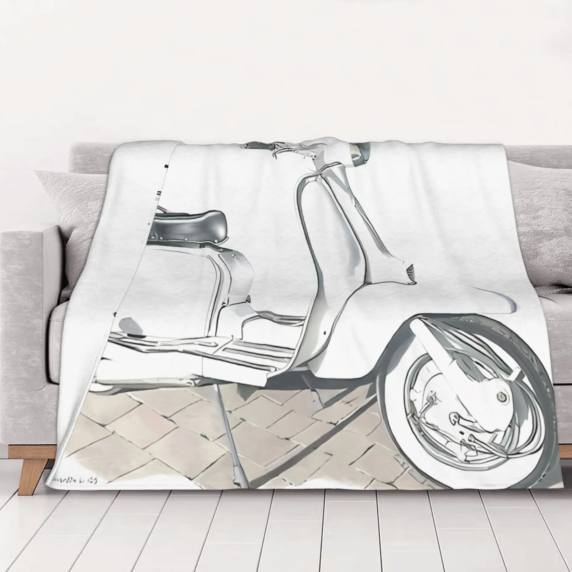 1PC home Cute Room Decor 1963 Lambretta Li125 Blanket Throw Blanket Lambretta Novelty Warm Blanket All Season