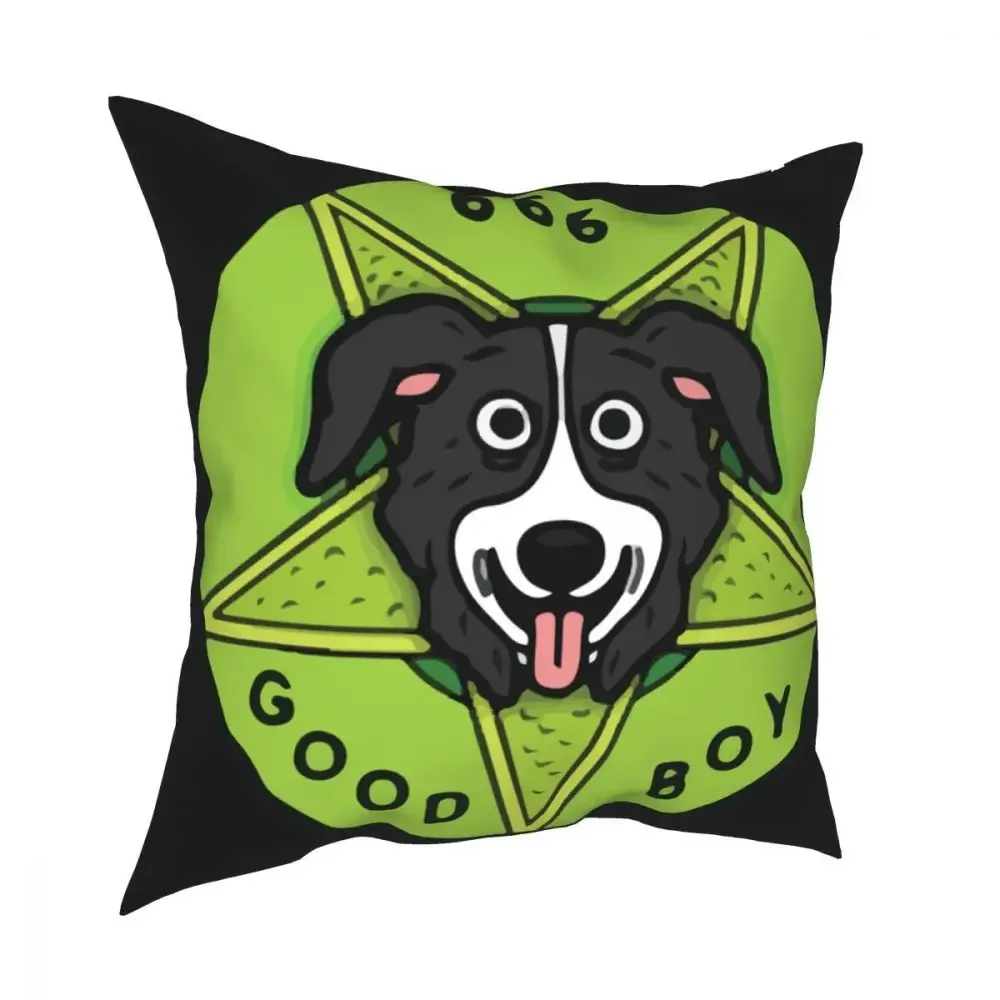 

Mr. Pickles 666 Good Boy Throw Pillow Cover Polyester Decorative Pillow Adultswim Evil Satan Dog 45*45cm Pillowcover Home Decor