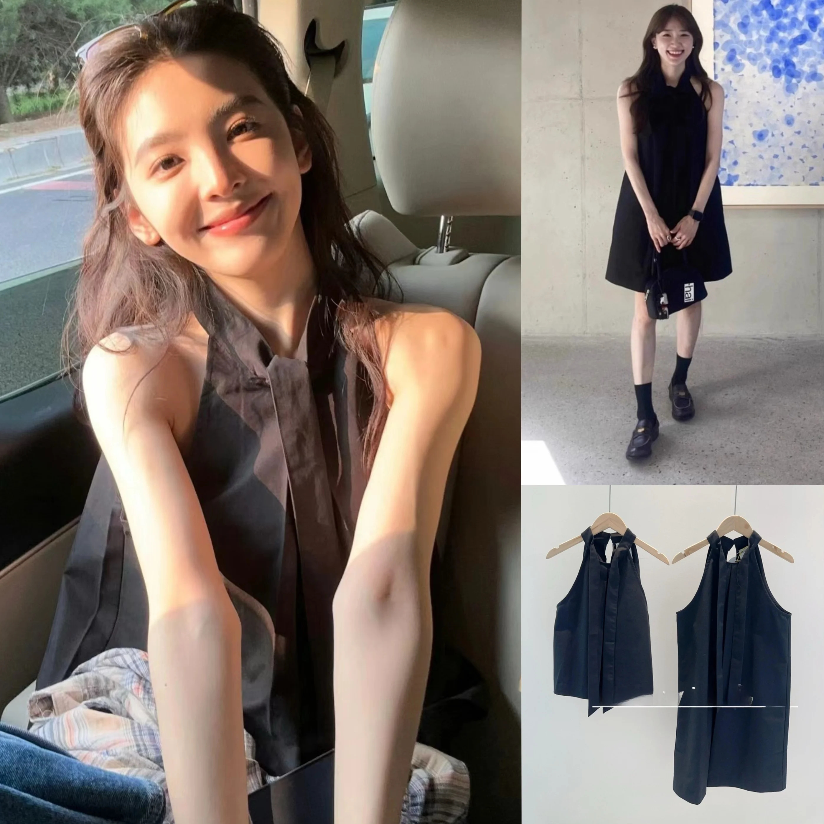 

Лето 2025 г., свободный висячий жилет с верхним узлом, гладкая гладкая глава Ран, летний органический хлопок, корейский повседневный женский доктор