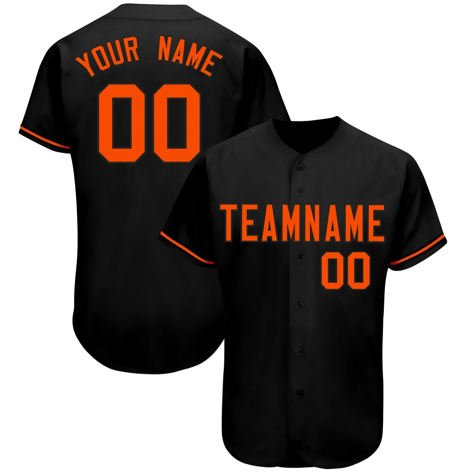 

High Quality Custom Baseball Jersey Print Team/Your Name/Number Quick-dry Player's Sportswear Button-down for Men/Women/Youth