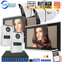 1080P Tuya 10-Inch IP Video Intercom System Touch Screen Wifi POE Wired Doorbell for Villa Flat RFID Access Control