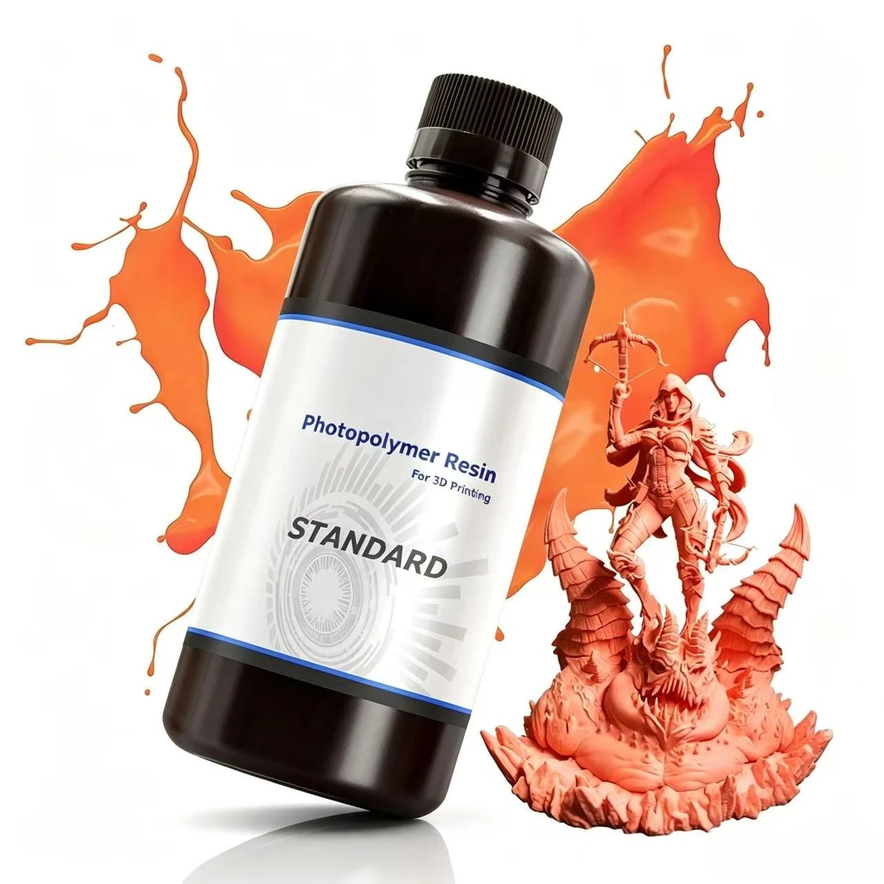 1kg 405nm Photopolymer UV Liquid Resin Standard Tough Formula for Large MSLA LCD 3D Printer