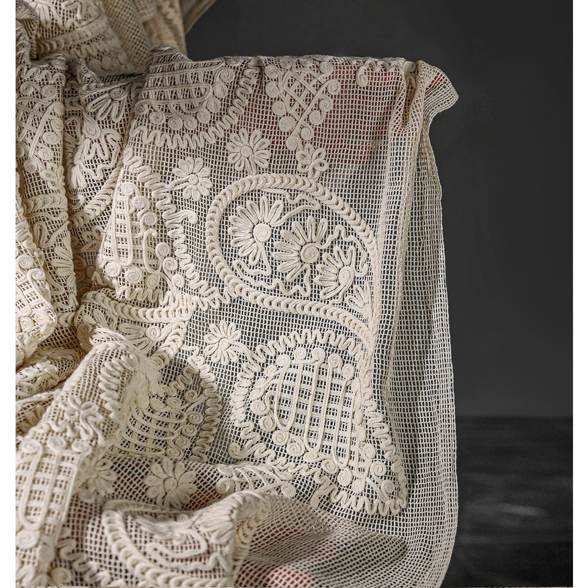 05メートル-アプリコットホワイト-3d刺繍レース-花びらネットガーゼ生地-diy-ホームクラフト-ハンドバッグ-衣類素材