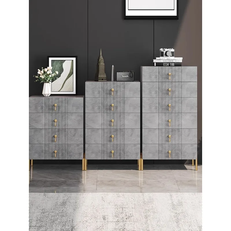 Luxury modern chest of drawers Nordic large-capacity storage cabinets Simple Italian lockers solid wood chest of drawers