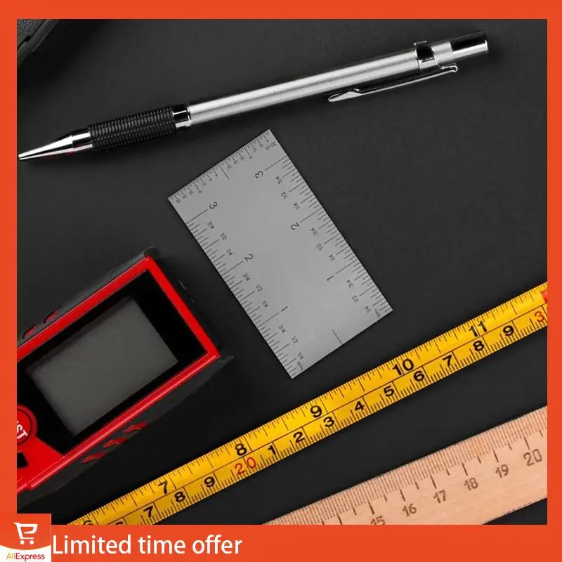 Fresh 3In Pocket Rule-Versatile & Matte Woodworking Rulers W/Graduations On All Four Edges For Easy Readability - Marking Tool