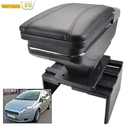 For Fiat Punto Palio Brava Bravo 500 Linea Marea Center Centre Console Rotatable Armrest Car Arm Rest Storage Box Cup Holder