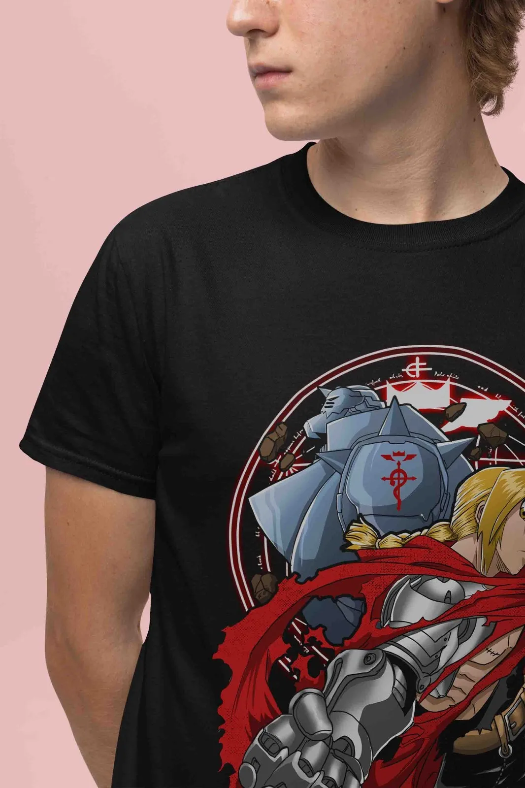 Fullmetal Alchemist Shirt Edward Elric Tshirt Alphonse T-Shirt Ed Al Top Roy Tee