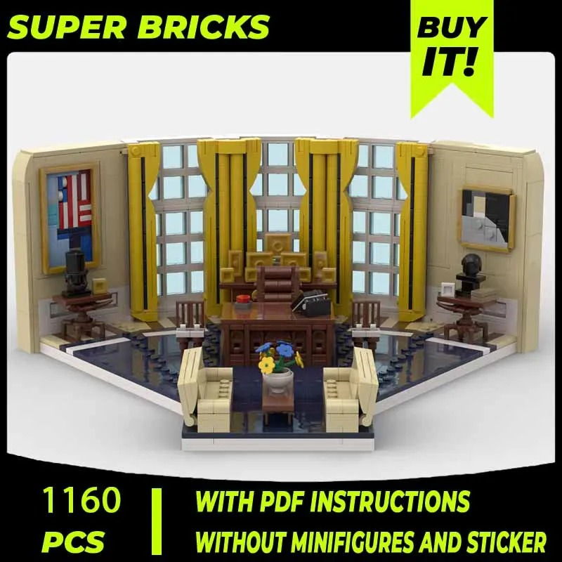 Street View Model Moc Building Block Modular Oval Office Model Technology Brick DIY Assembly Build Toy Holiday Gifts