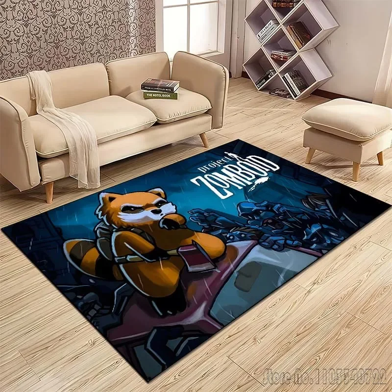 P-Project Zomboid Pattern Carpet for Bedroom Floor Mat Decor Living Room Carpet  Anti-slip Rugs Home Decor Gamer Room