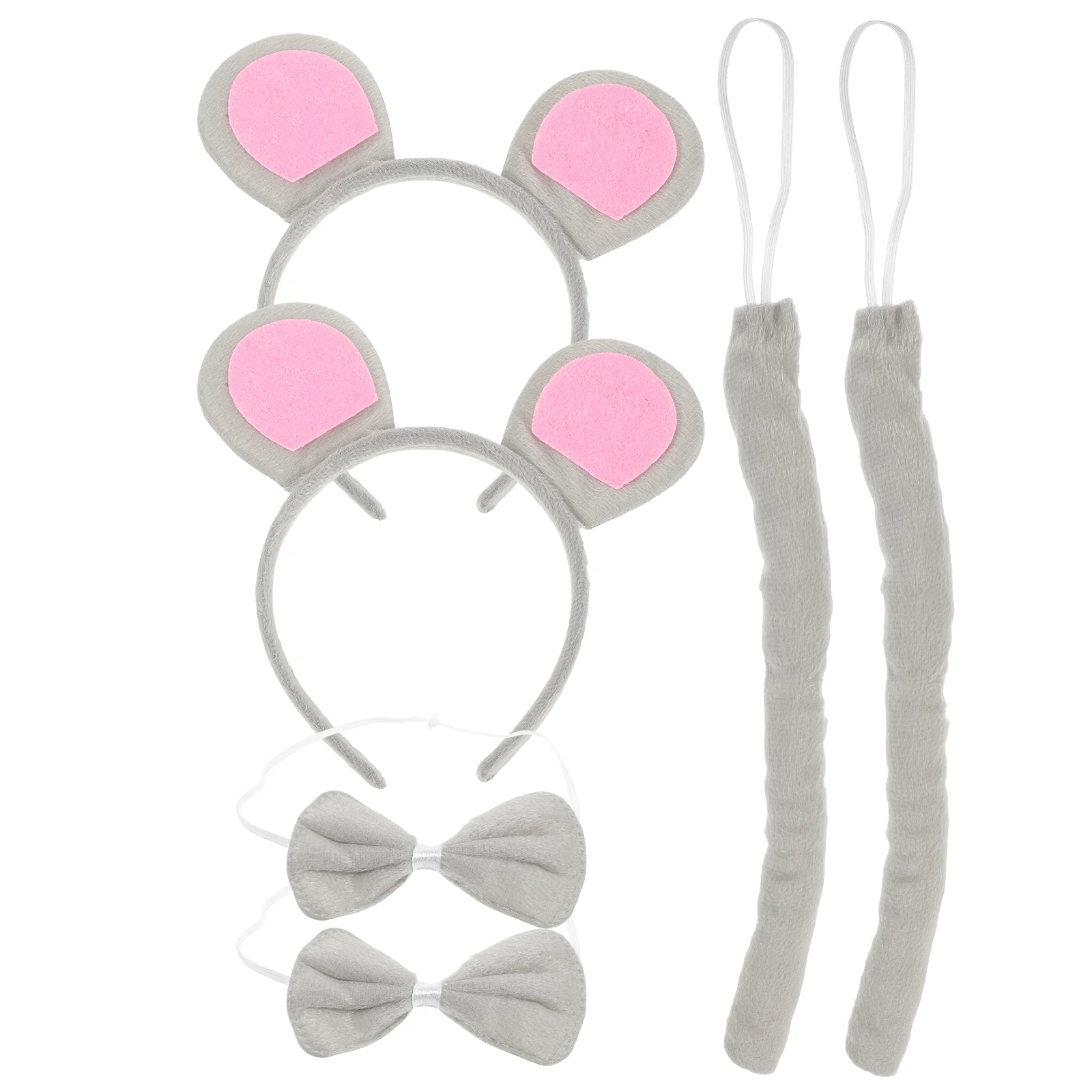 2er-Set Ratten-Kopfschmuck, Tier-Stirnband, bezauberndes Kostüm, Schwanz-Requisite, Kinder-Performance-Haar-Set