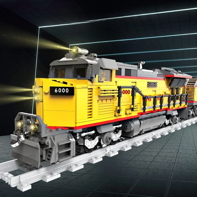 Powered Train Building Block Assembly Model, Small Particle Kit, High Difficulty Desktop Ornament CollectibleHome DecorationGift