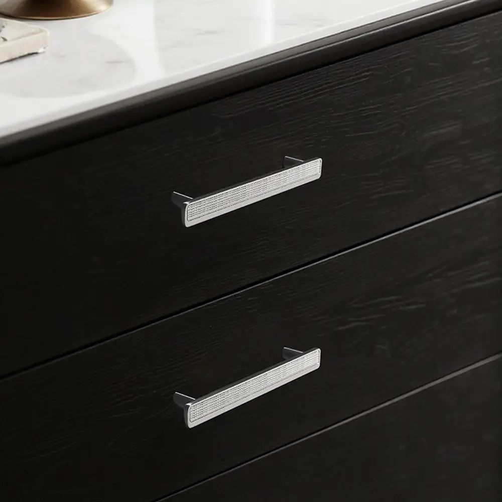1Pcs New T Bar Drawer Knob Multi-size Grid texture Door Handle Pulls Vintage Drawer Pull Drawer