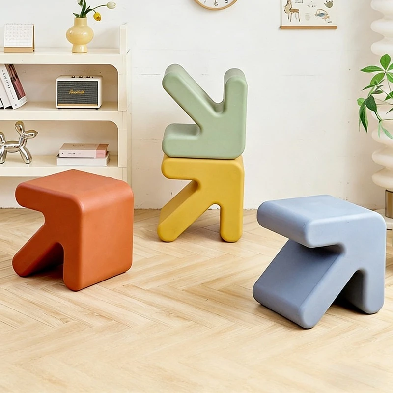 Plastic Shoe Changing Stool Entryway, Simple Household Low Stool for Living Room Balcony Fitting Room
