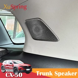 For Mazda CX-50 CX50 2023 2024 Trunk Box Speaker Sound Ring Trim Cover Stainless Steel Decoration Interior Mouldings Accessories