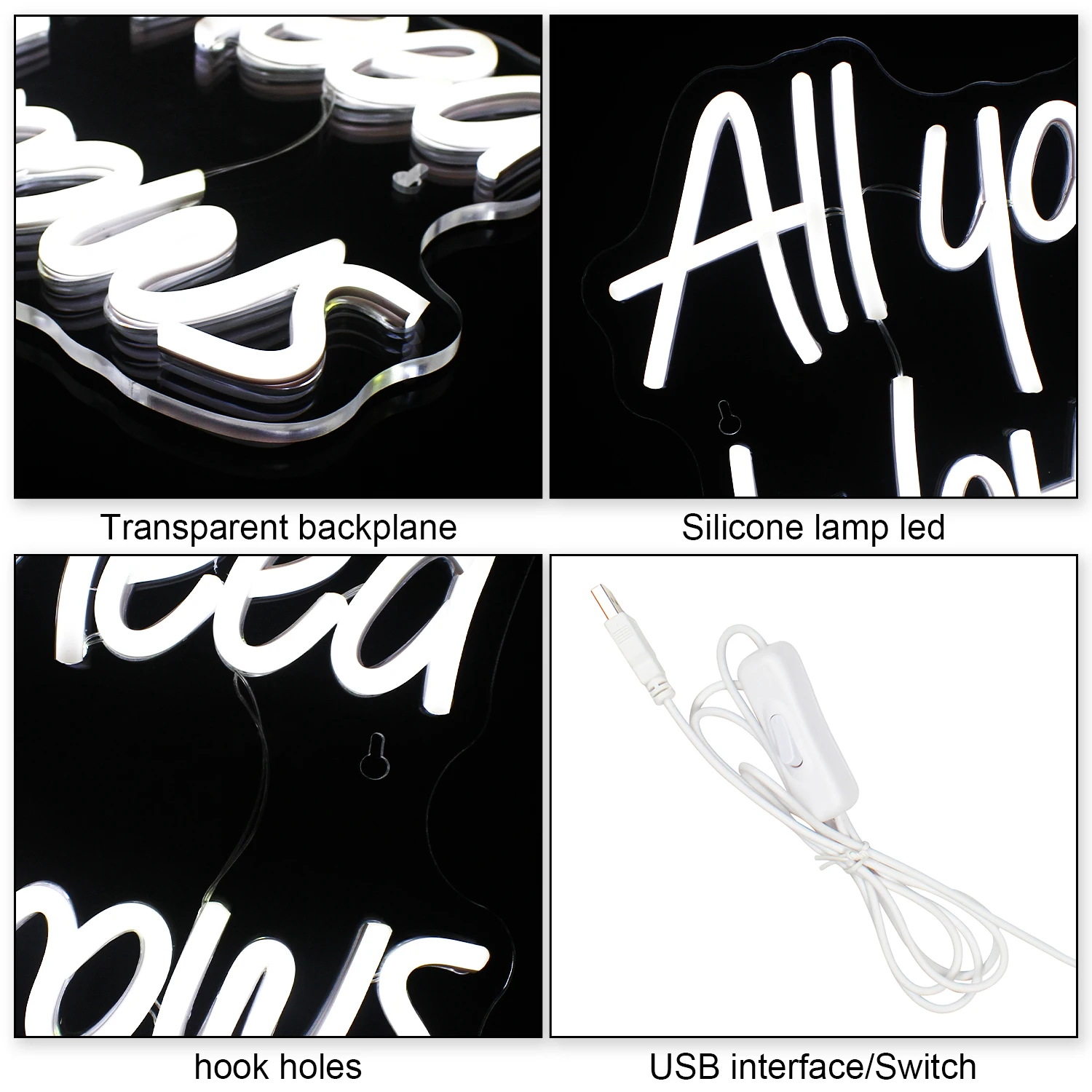 Semua yang Anda butuhkan adalah alis tanda Neon Led putih tanda Neon untuk dekorasi dinding USB untuk kamar tidur gadis kamar kecantikan toko kuku ruang hadiah pesta