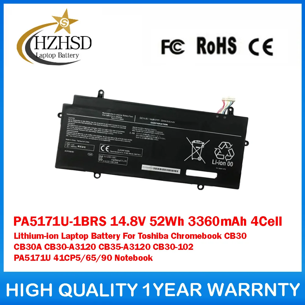 

PA5171U-1BRS 14.8V 52Wh 3360mAh 4Cell Laptop Battery For Toshiba Chromebook CB30 CB30A CB30-A3120 CB35-A3120 CB30-102 PA5171U