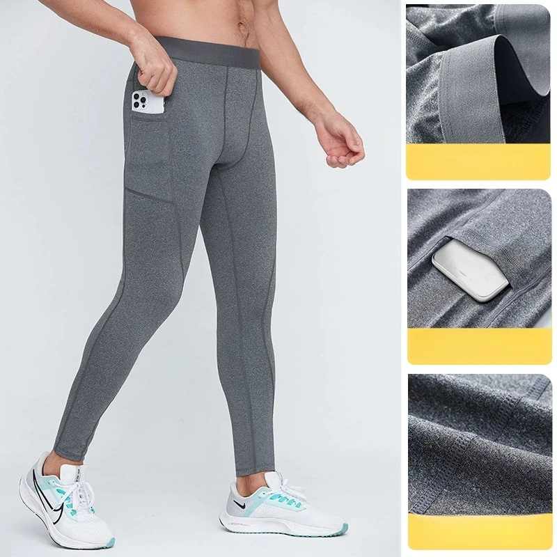 Tights Running Man Compression Pants Solid Fitness Clothing Gym Wear Sports Pants Workout Clothes Gym Leggings Sports Tights Man