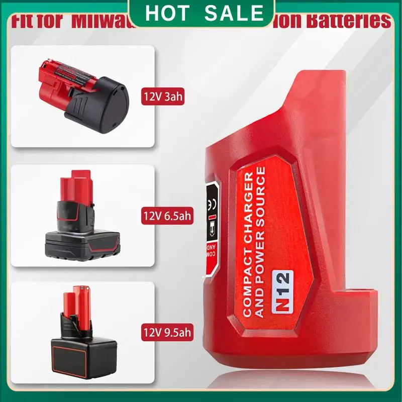 

My Home N12 Battery Power Source Adapter For 12V M12 Battery Power Wheel Charger Adapter With 12V DC Port USB2.0 Port