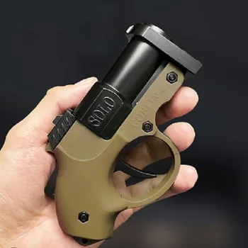 ปืนพกแบบมีกระเป๋าลายก็อบลินนัดเดียวทรงกระสุนปืนนิ่มพวงกุญแจโลหะผสมขนาดเล็กของเล่นโมเดลปืน