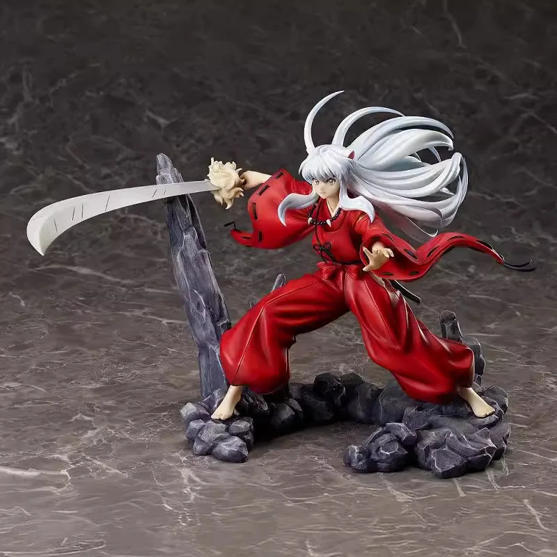 Inuyasha And Sesshoumaru Tessaiga Tenseiga Brother Anime Figure Model Gk Statue Boys Collection Desktop Decoration Ornament Toys