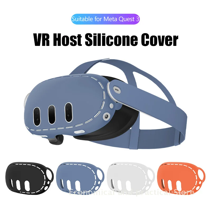 

Silicone VR Shell Protective Cover Compatible With Meta Quest 3 Accessories Comprehensive Fall Prevention Protection For VR