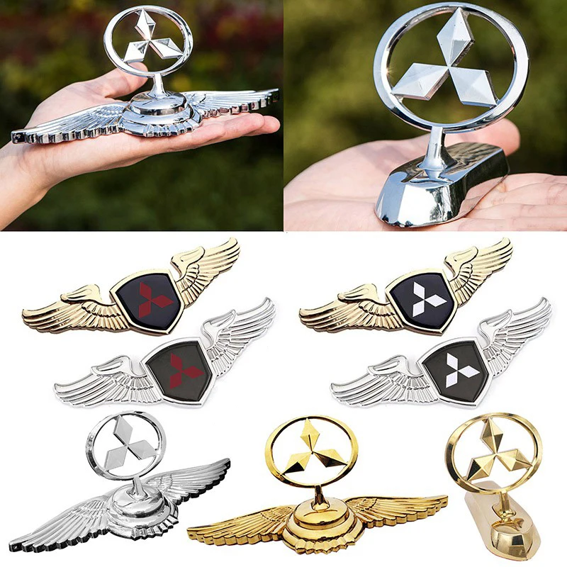 

Metal Chromed Car Front Hood Emblem Badge Sticker for Mitsubishi ASX Lancer Cordia Pajero Outlander Eclipse Galant Mirage