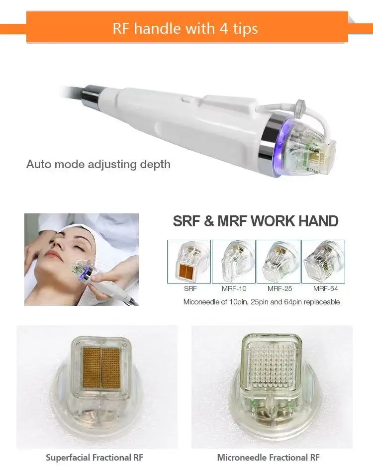 Nieuwste 2 Handgrepen Hot Sale Professionele RF Microneedle Beste RF Huidverstevigingsapparaat Fractionele RF Microneedle Apparaat