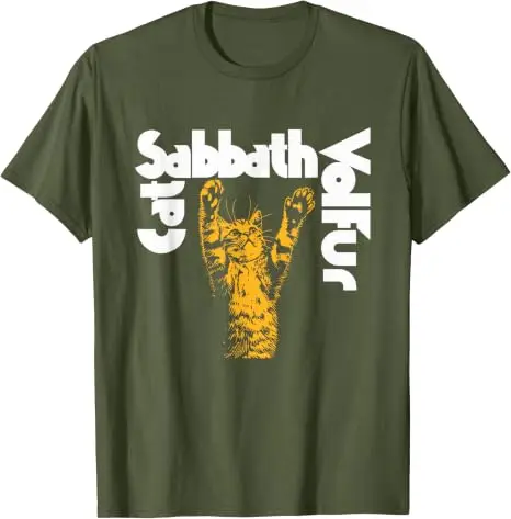 Cat Sabbath Lustiges Katzen-T-Shirt Y2k Kitty Dad Grafik-Bekleidung Humor Sarkastischer Witz Spruch-T-Shirt Weiche Baumwolle Kurzarm-Kleidung – Detail 10