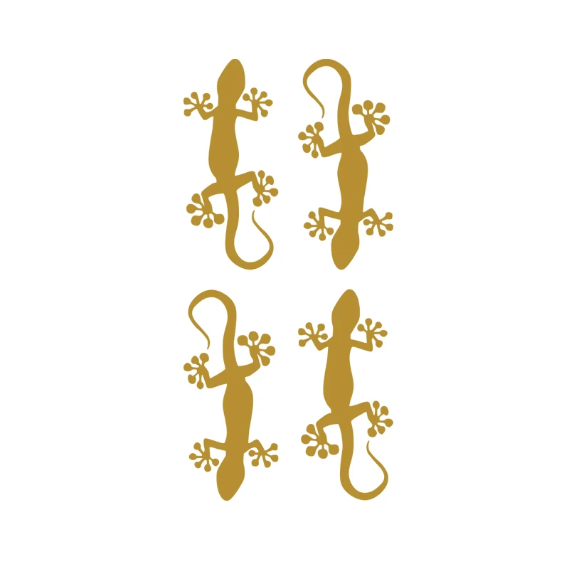 X4 Gecko GECKO\'S LIZARD Wall Tattoo Sticker Sticker Car Bike Motorhome PVC Wall Sticker 20 Colour Choose
