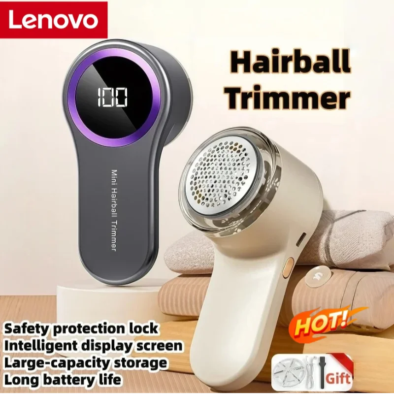 Lenovo Lint Remover for Clothing Electric Pellet Fluff Remover Rechargeable Portable Fabric HairBall Shaver Removes Lint Clothes