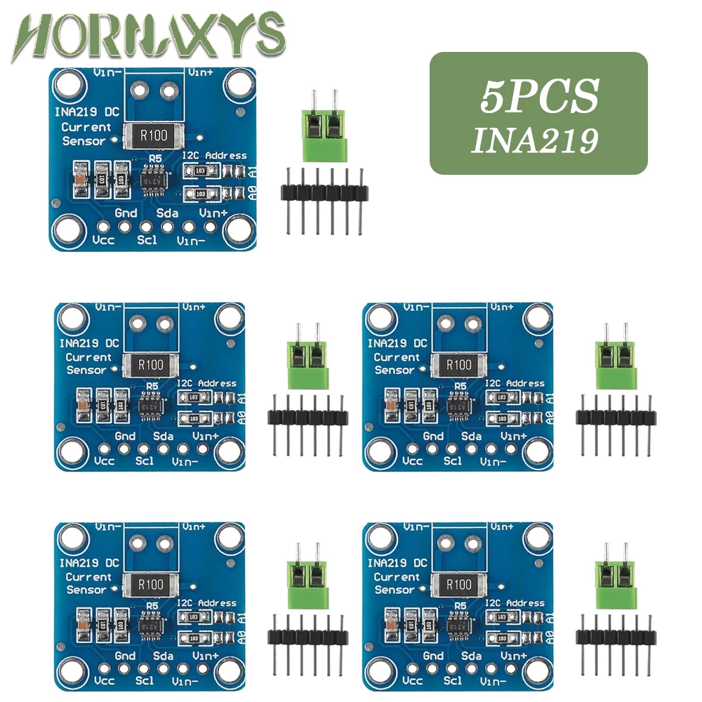 1-10pcs MCU-219 INA219 I2C Zero Drift Bi-directional Current Power Monitoring Sensor Module Sensor Breakout Monitoring Modules