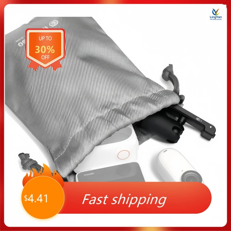 New Insta360 GO 3 GO 3S Original Storage Bag Camera Pouch Soft Drawstring Case for Main Unit Battery Selfie Stick