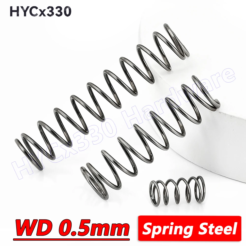 Wire Diameter 0.5mm Spring Steel Compression Springs Pressure Spring Outer Diameter 3mm to 12mm Length 5mm to 300mm