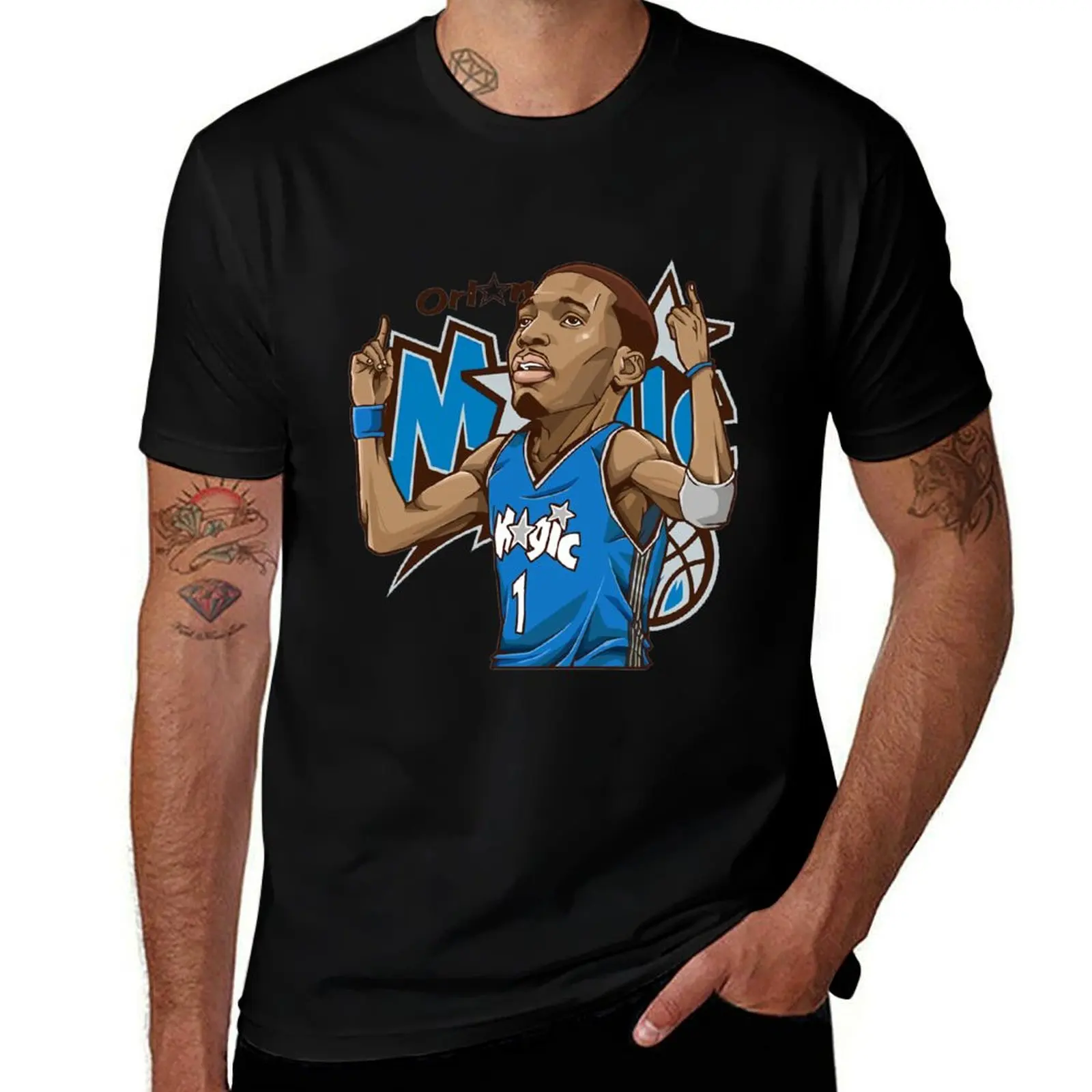 

Tracy McGrady 1 T-MAC Basketball art Chibi Style T-Shirt shirts graphic Short sleeve tee heavyweight t shirts for men