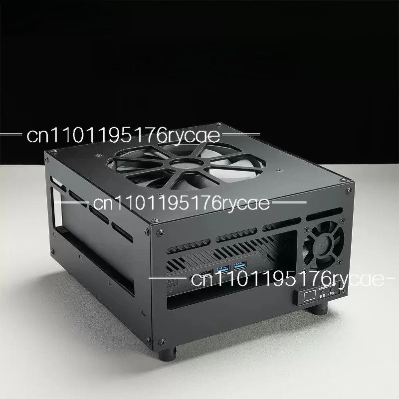 Mini computer, radiator fan, automatic temperature control and speed regulation