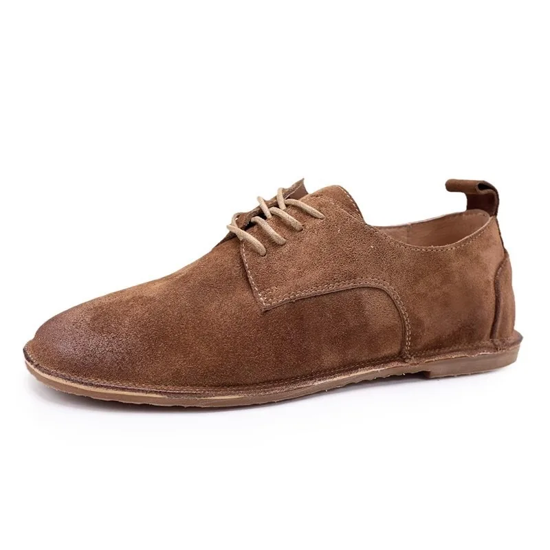 

British Style Men Shoes Designer Luxury Genuine Leather Cow Suede Casual Leather Shoes Male Flat Work Walking High Quality Shoes