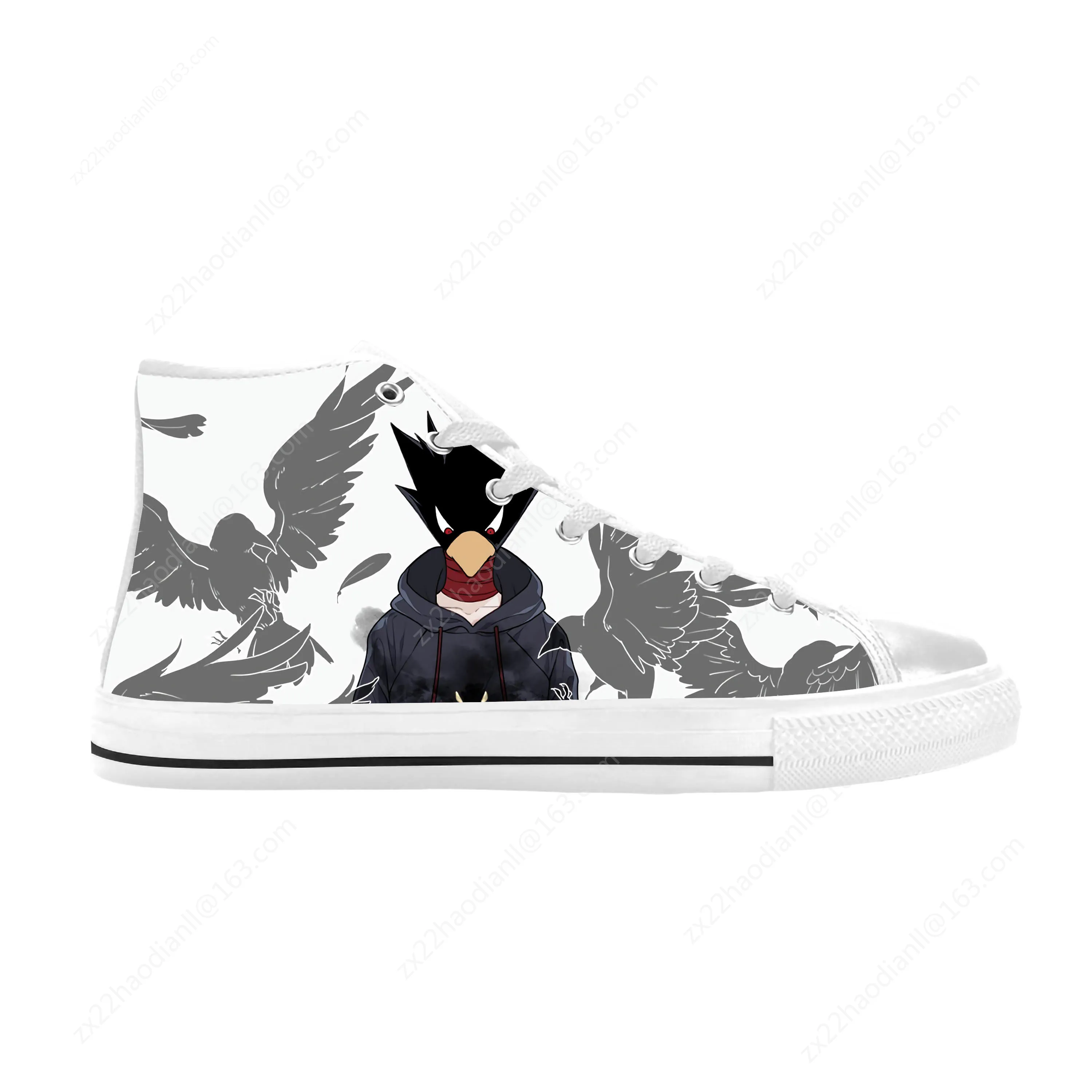 Japanese Anime My Hero Academia Tokoyami Fumikage Casual Cloth Shoes High Top Comfortable Breathable 3D Print Men Women Sneakers