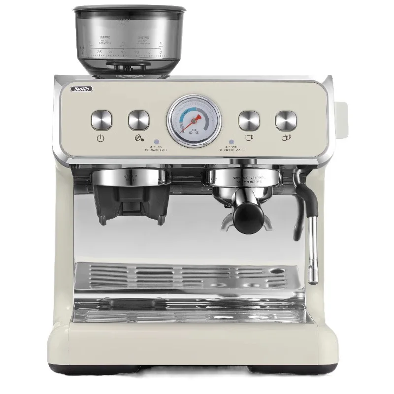 

Coffee machine household small double heating semi-automatic Italian grinding machine