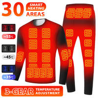 Winter Heated Underwear Set For Women And Men USB 30 Zone Winter Sports Thermal Underwear Electric Heating Equipment